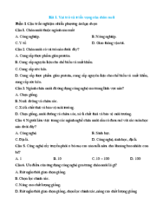 Bộ trắc nghiệm Công nghệ chăn nuôi 11 Kết nối tri thức (có đáp án)