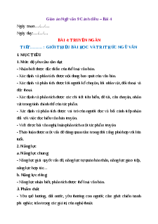 Giáo án Truyện ngắn (2024) Cánh diều