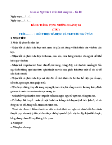 Giáo án Tiếng vọng những ngày qua (Thơ) 2024 Chân trời sáng tạo