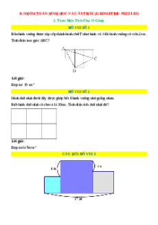 Toán diện tích-Chu vi ghép - Toán đố, Toán IQ (có lời giải)