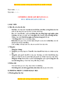 Giáo án Tiếng việt 2 Học kì 1 Chân trời sáng tạo