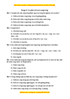 Trắc nghiệm Sự phân tích ánh sáng trắng Vật lí 9