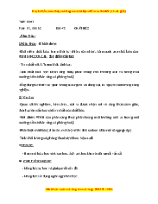 Giáo án Chất béo Hóa học 9