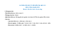Đề thi cuối kì 1 Công nghệ lớp 3 Kết nối tri thức (Đề 1)