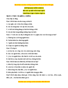 Đề thi GDCD 6 cuối kì 1 THCS Trần Phú - Đề 6 có đáp án