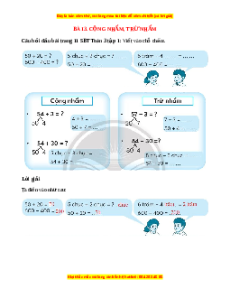 VBT Toán lớp 3 Bài 3 (Chân trời sáng tạo): Cộng nhẩm, trừ nhẩm