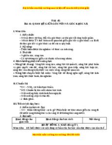 Giáo án Quan hệ giữa góc tới và góc khúc xạ ánh sáng Vật lí 9