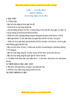 Giáo án Tích trò sân khấu dân gian (2024) Kết nối tri thức