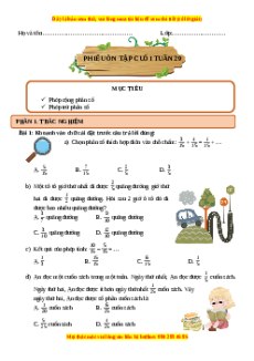 Bài tập cuối tuần Toán lớp 4 Tuần 29 Kết nối tri thức