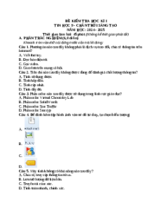 Đề thi Cuối kì 1 Tin học 9 Chân trời sáng tạo (Đề 2)