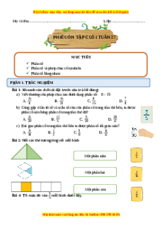 Bài tập cuối tuần Toán 4 Tuần 27 Chân trời sáng tạo (có lời giải)