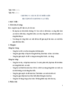 Giáo án Bài tập cuối chương 6 Toán 12 Kết nối tri thức