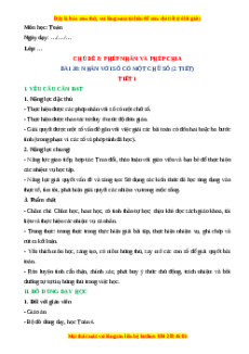 Giáo án Nhân với số có một chữ số Toán 4 Kết nối tri thức