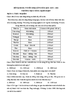 Đề thi vào lớp 6 môn Toán trường Năng khiếu ĐHSP - Hà Nội 2025 có đáp án