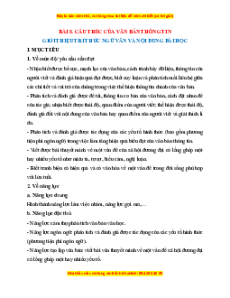 Giáo án Cấu trúc của văn bản thông tin (2024) Kết nối tri thức