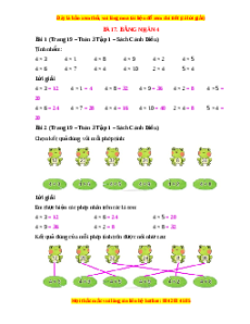 Giải Sgk Toán lớp 3 Bài 7: Bảng nhân 4 (Cánh diều)
