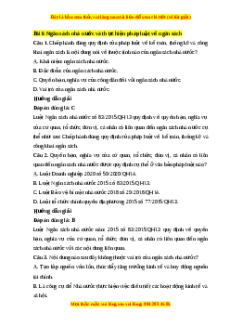 Trắc nghiệm KTPL 10 Bài 6 Chân trời sáng tạo: Ngân sách nhà nước và thực hiện pháp luật về ngân sách