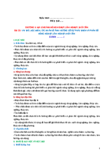 Giáo án Bài 23 Địa lí 10 Kết nối tri thức: Vai trò, đặc điểm, các nhân tố ảnh hưởng tới phát triển và phân bố nông nghiệp, lâm nghiệp, thủy sản