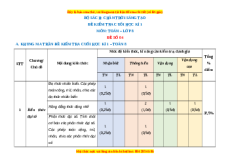 Đề thi cuối kì 1 Toán 8 Chân trời sáng tạo (Đề 4)