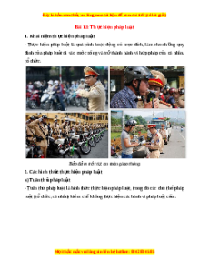 Lý thuyết KTPL 10 Kết nối tri thức Bài 13: Thực hiện pháp luật