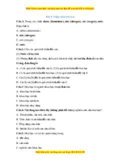 Bộ trắc nghiệm Hóa học 10 Chân trời sáng tạo (có đáp án)