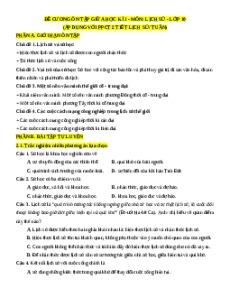 Đề cương ôn tập Giữa kì 1 Lịch Sử 10 cấu trúc mới (2 tiết/tuần, chung 3 sách)