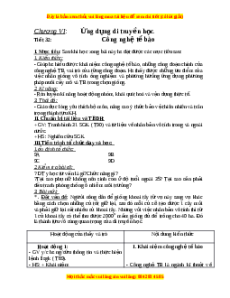 Giáo án Công nghệ tế bào Sinh học 9