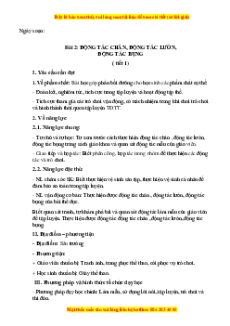 Giáo án Gdtc 3 Bài 2 Kết nối tri thức: Động tác chân, động tác lườn và động tác bụng