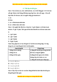 Trắc nghiệm Đo thời gian KHTN 6 Kết nối tri thức