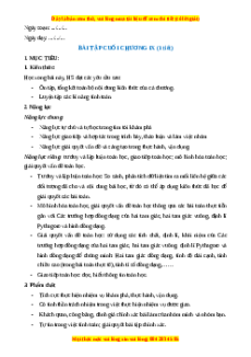Giáo án Bài tập cuối chương 9 Toán 8 Kết nối tri thức