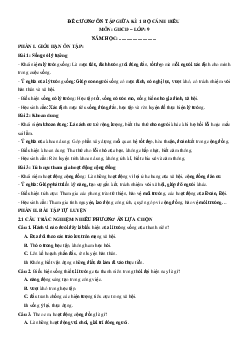Đề cương Giữa kì 1 GDCD 9 Cánh diều (có lời giải)