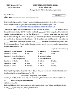 Đề thi thử tốt nghiệp THPT 2025 Tiếng Anh (từ Trường/Sở)