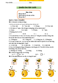 Bài tập cuối tuần Toán lớp 3 Tuần 7 Cánh diều (có lời giải)