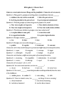 Đề thi giữa kì 1 Tiếng Anh 9 Friends Plus (Đề 3 có file nghe)