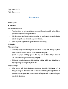 Giáo án Bài 9 Địa lí 9 Kết nối tri thức (2024): Dịch vụ