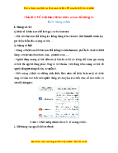 Lý thuyết Tin học 7 Chân trời sáng tạo Bài 5: Mạng xã hội