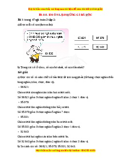 Giải Sgk Toán lớp 3 Bài 18: Em ôn lại những gì đã học (Cánh diều)
