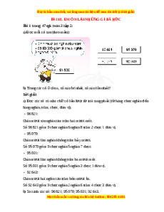 Giải Sgk Toán lớp 3 Bài 18: Em ôn lại những gì đã học (Cánh diều)