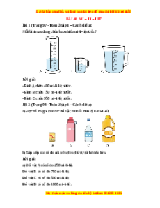 Giải Sgk Toán lớp 3 Bài 46: Mi-li-mét (Cánh diều)