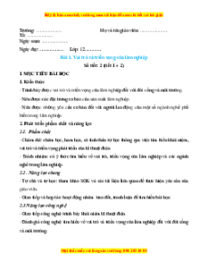 Giáo án Công nghệ Lâm nghiệp - Thủy sản 12 Kết nối tri thức
