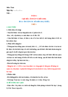 Giáo án Học kì 1 Toán lớp 2 Kết nối tri thức (năng lực số)