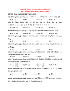 Trắc nghiệm Biểu thức toạ độ của các phép toán vectơ Toán 12 Đúng-Sai, Trả lời ngắn Kết nối tri thức form 2025
