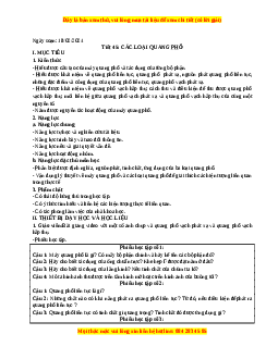 Giáo án Vật lí 12 Bài 26: Các loại quang phổ