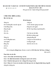 Bộ 60 Đề thi tốt nghiệp Ngữ văn 2025 (form mới)
