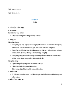 Giáo án Tuần 35 HĐTN lớp 4 Cánh diều