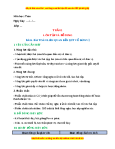 Giáo án Bài toán liên quan đến rút về đơn vị Toán 4 Chân trời sáng tạo