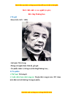 Tác giả - tác phẩm Bài 8: Đất nước và con người Ngữ văn 10 Chân trời sáng tạo