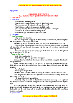 Giáo án Bài 12 Địa lí 10 Chân trời sáng tạo (2024): Thủy quyển, nước trên lục địa