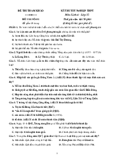 Bộ 20 Đề thi tốt nghiệp Lịch sử 2026 (form mới)