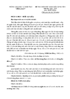 76 Đề thi Học sinh giỏi Ngữ Văn 6 sách mới (có đáp án)